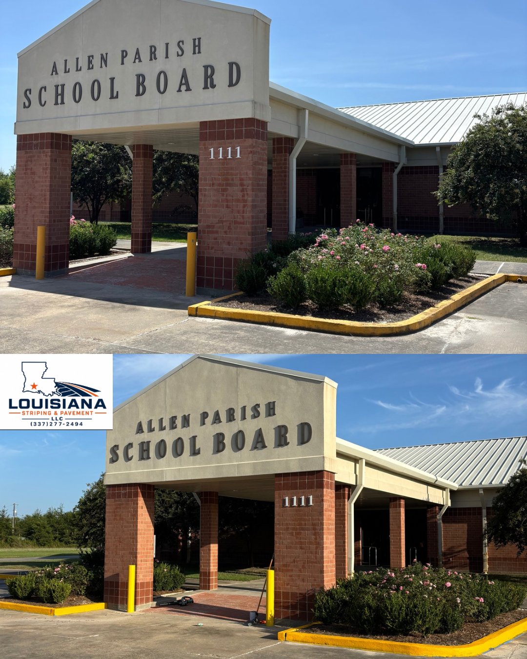 Allen Parish School Board — Parking Lot Striping — photo 1